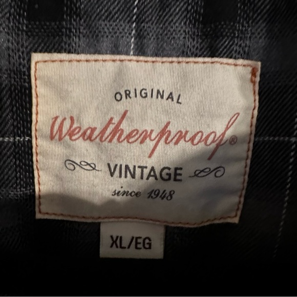 Weatherproof Vintage black thick soft flannel lined zip up vest. Size XL - Picture 8 of 9